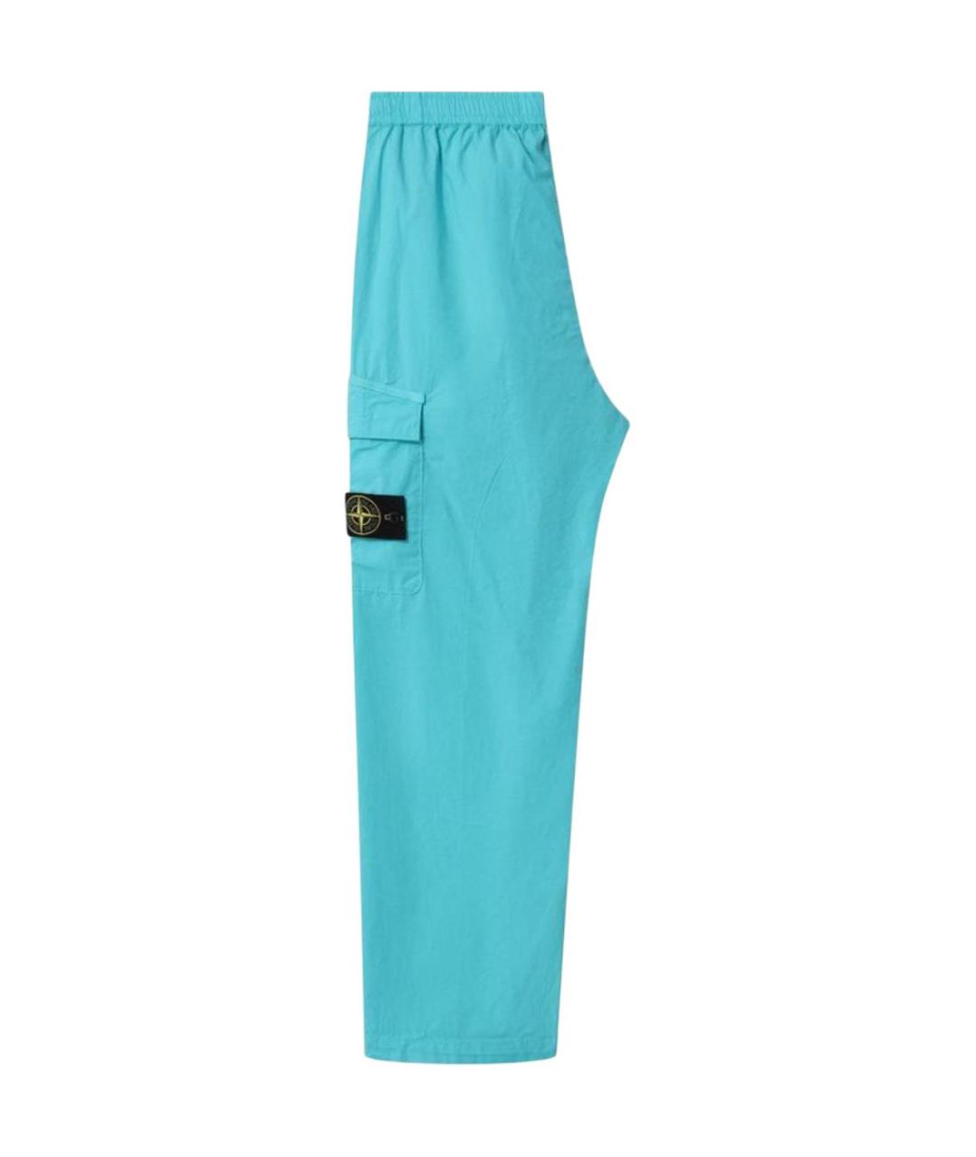 STONE ISLAND Голубые повседневные брюки, фото 3