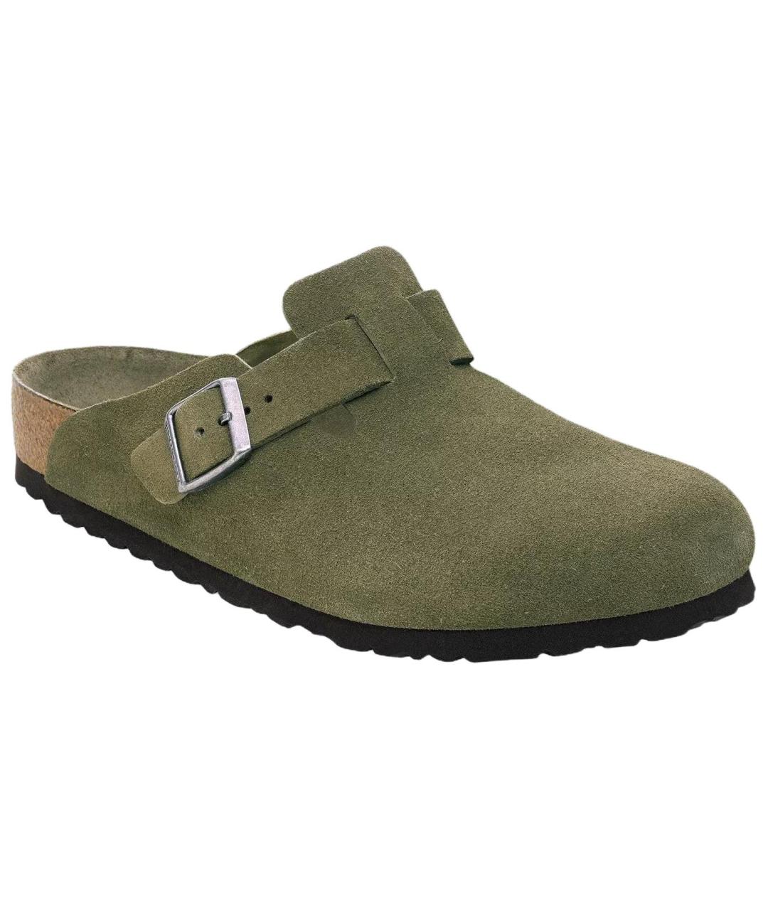 BIRKENSTOCK Зеленые замшевые мюли, фото 2