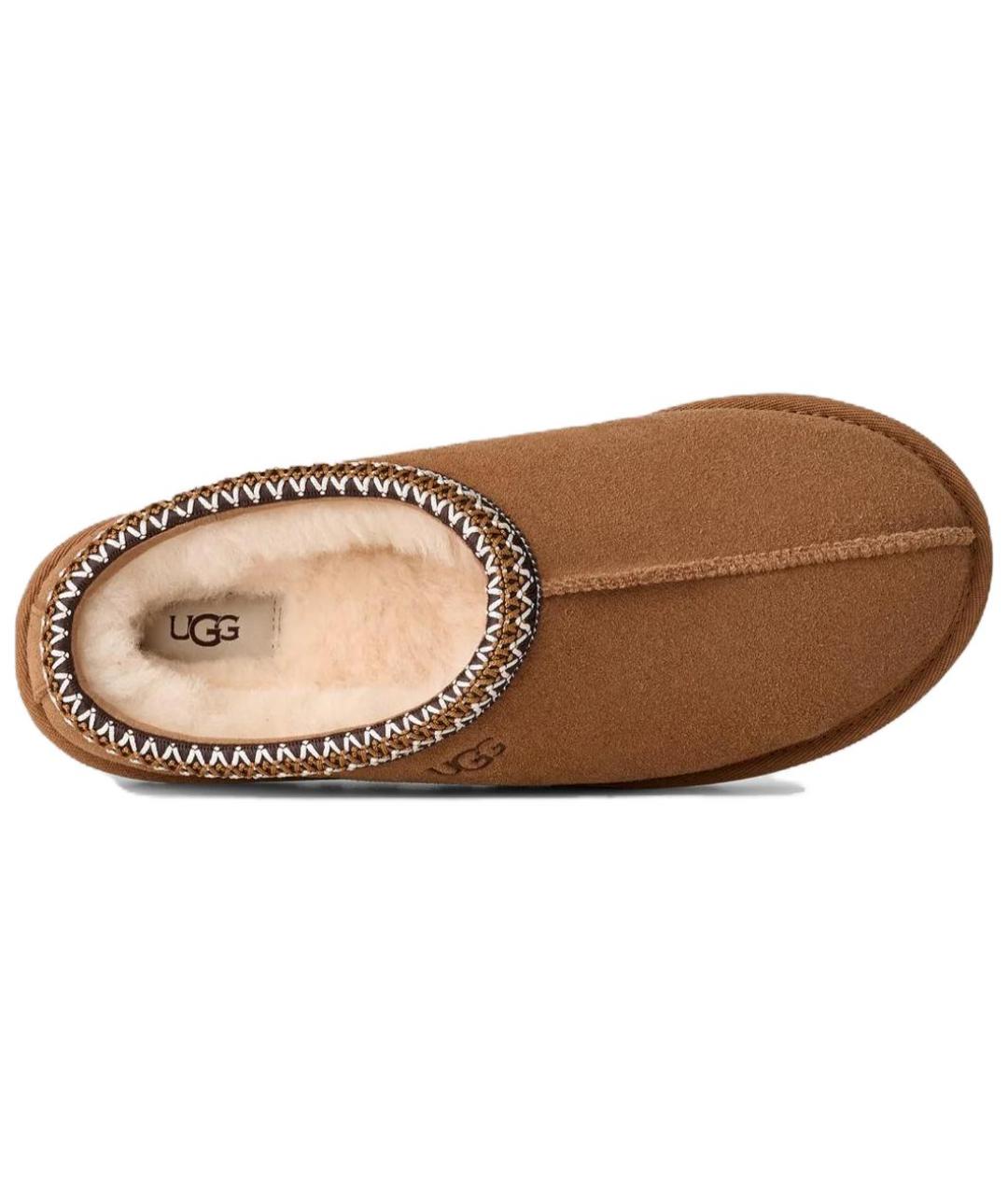 UGG AUSTRALIA Коричневые нубуковые низкие ботинки, фото 4