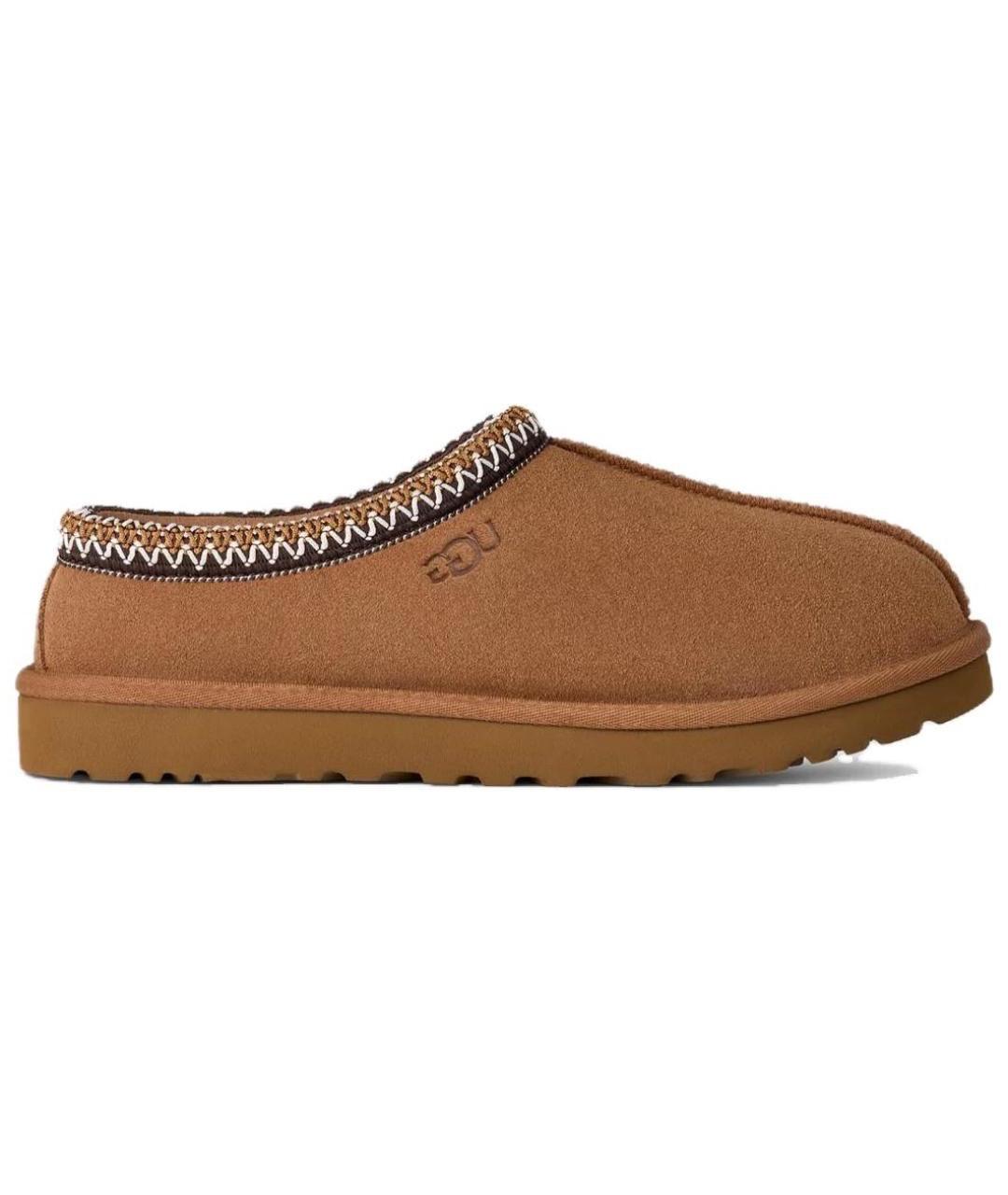 UGG AUSTRALIA Коричневые нубуковые низкие ботинки, фото 1