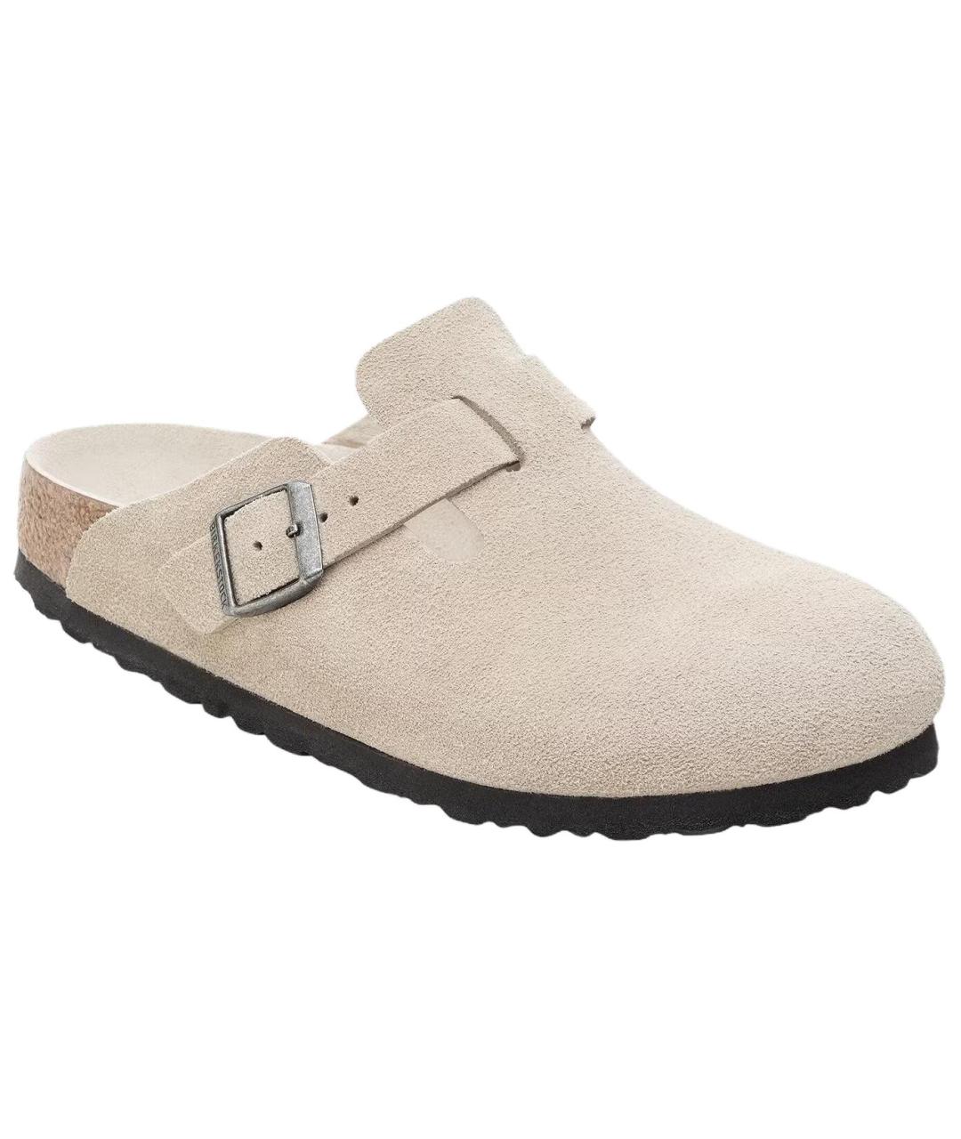 BIRKENSTOCK Бежевые замшевые мюли, фото 2