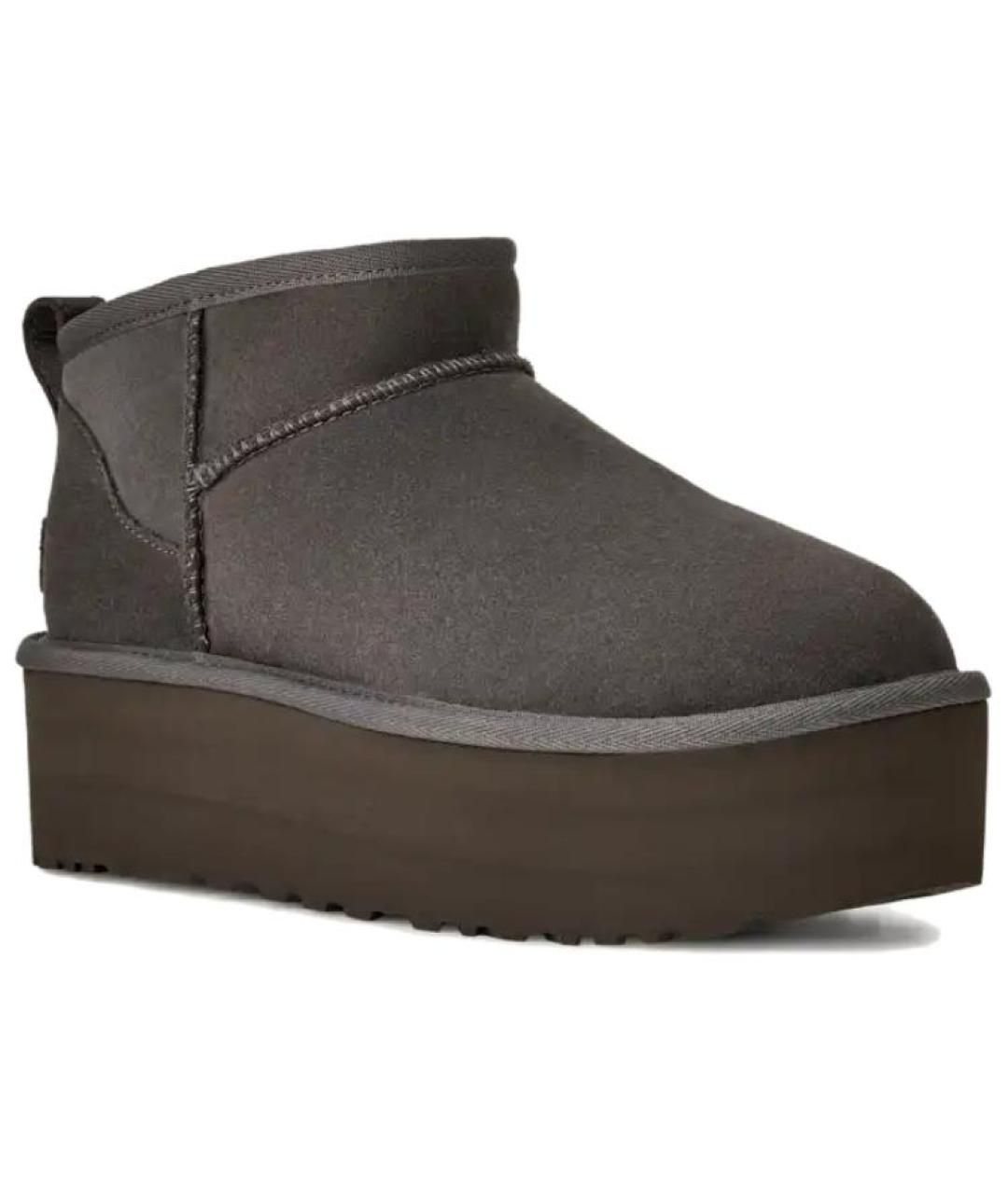 UGG AUSTRALIA Коричневые нубуковые ботинки, фото 3