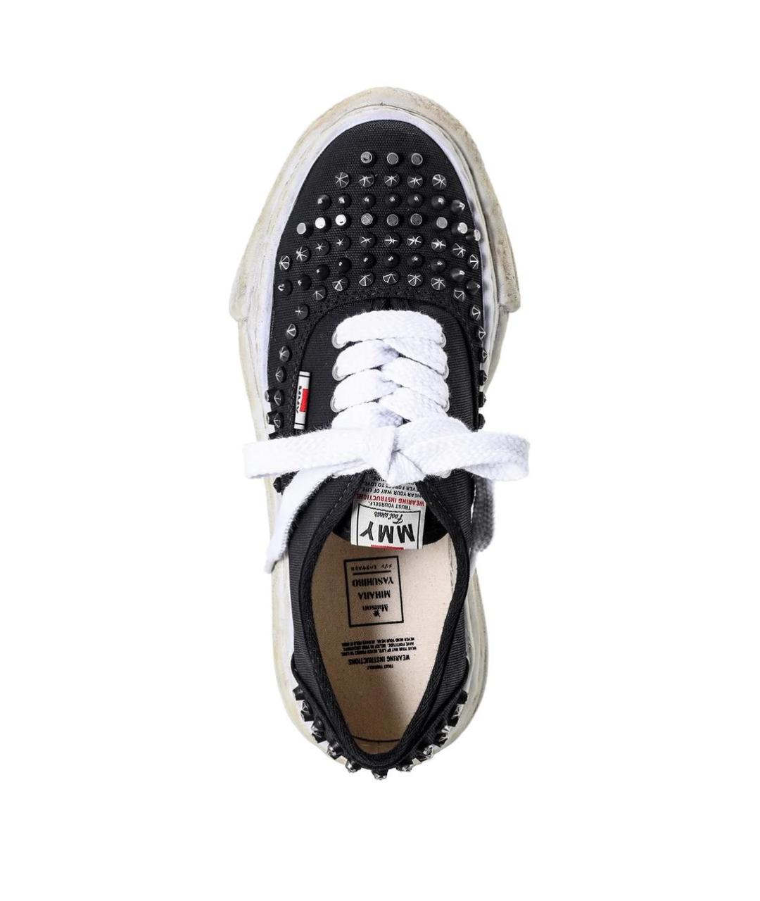 Mihara Yasuhiro Черные текстильные кеды, фото 3