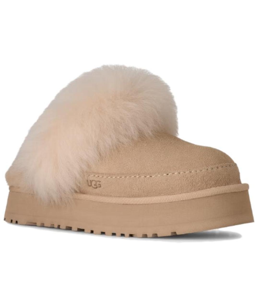 UGG AUSTRALIA Бежевые замшевые мюли, фото 3