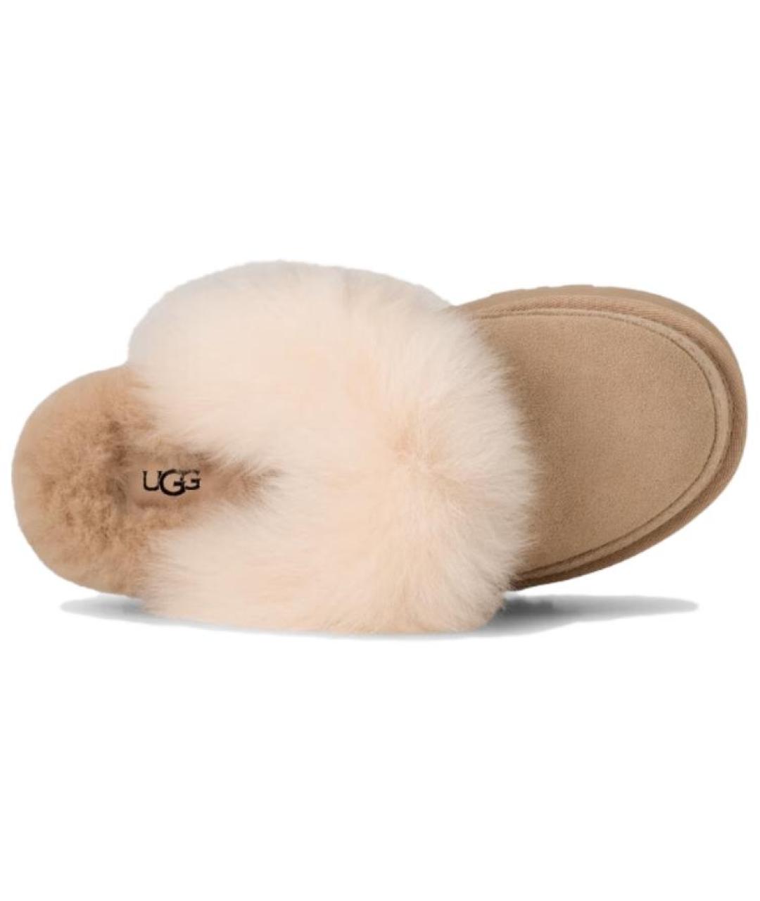 UGG AUSTRALIA Бежевые замшевые мюли, фото 4