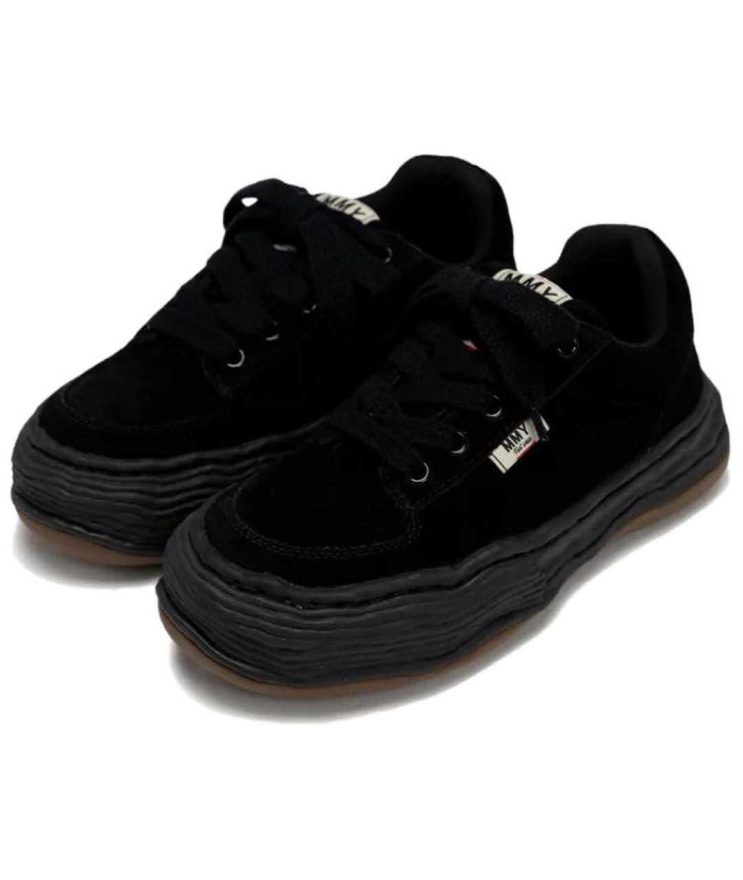 Mihara Yasuhiro Черные замшевые низкие кроссовки / кеды, фото 4