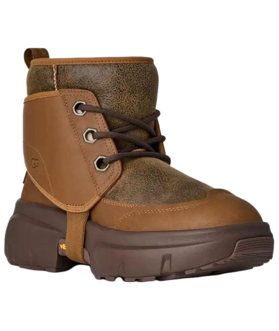 UGG AUSTRALIA Коричневые низкие ботинки, фото 3