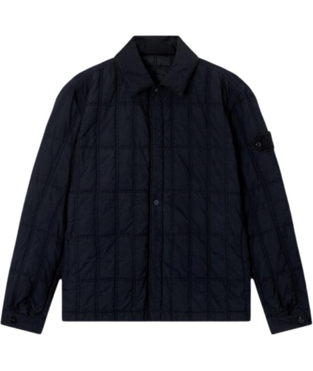 STONE ISLAND Темно-синяя полиамидовая куртка, фото 1