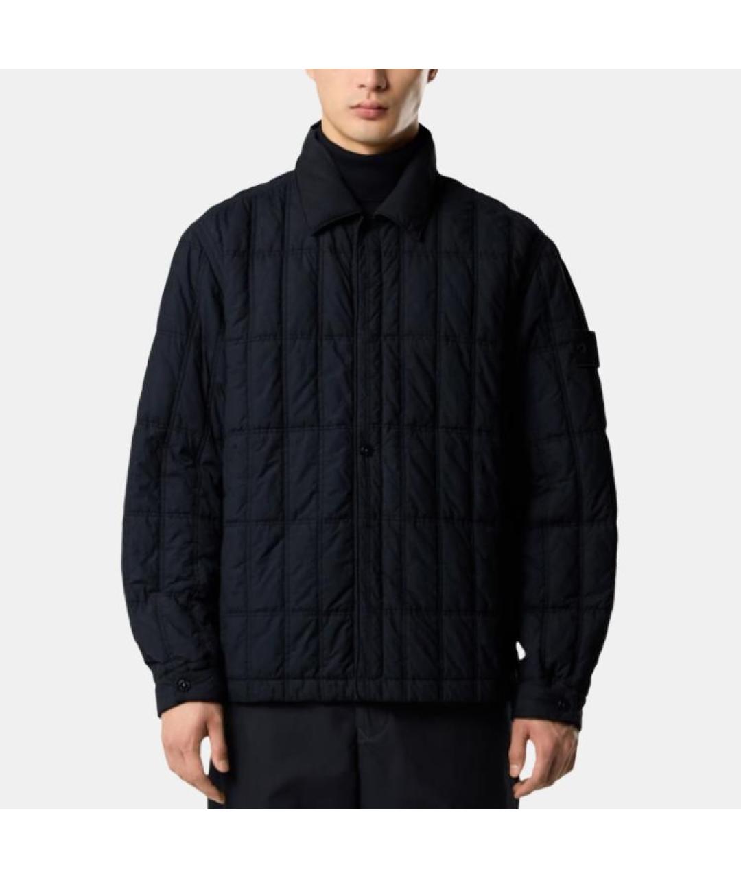 STONE ISLAND Темно-синяя полиамидовая куртка, фото 3
