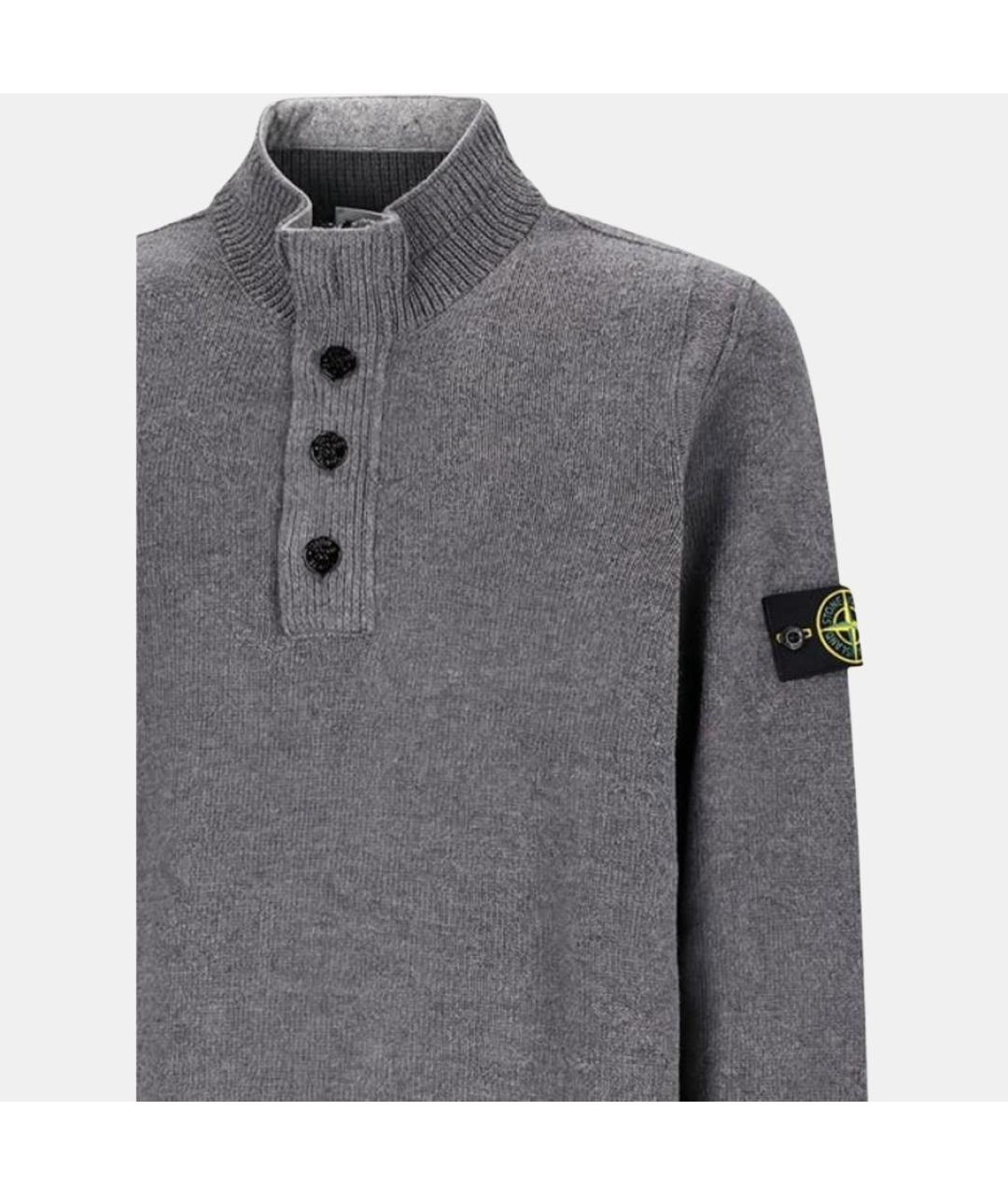 STONE ISLAND Серый джемпер / свитер, фото 3