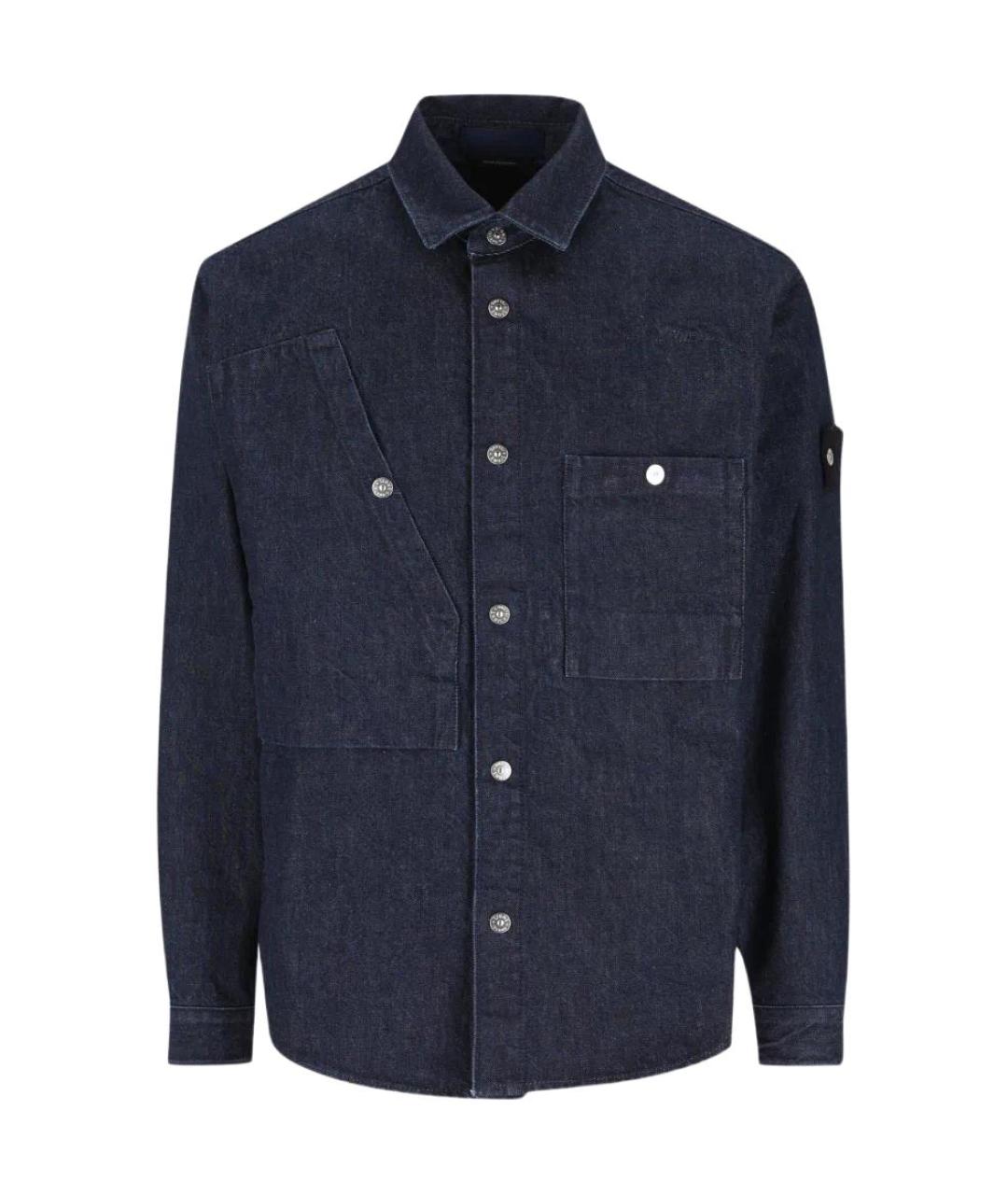 STONE ISLAND Синяя кэжуал рубашка, фото 1