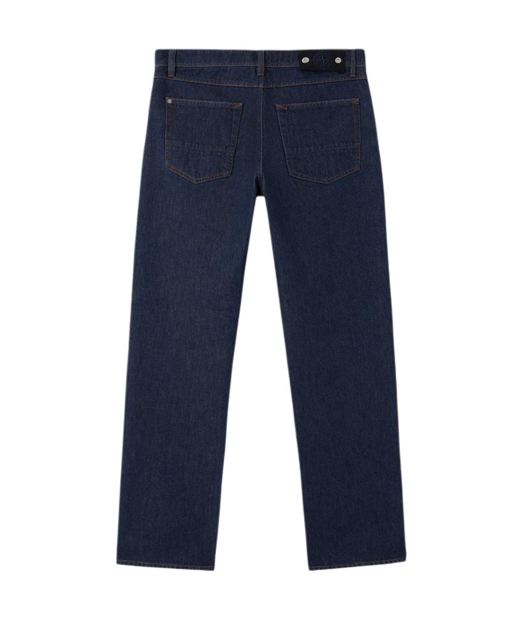 STONE ISLAND Синие прямые джинсы, фото 2