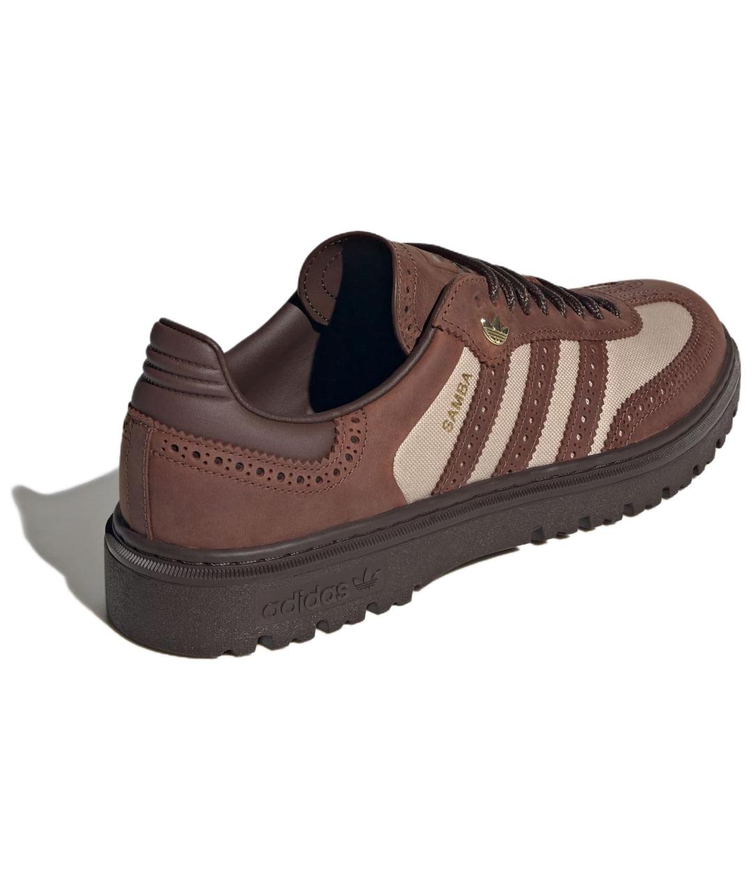 ADIDAS Коричневые кожаные кеды, фото 5