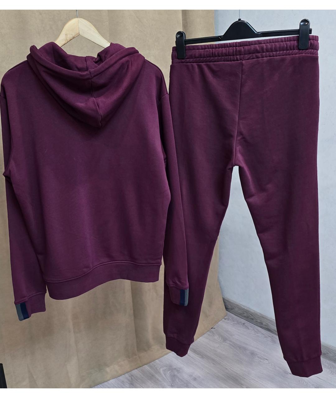 JOHN RICHMOND Бордовый хлопковый спортивный костюм, фото 3