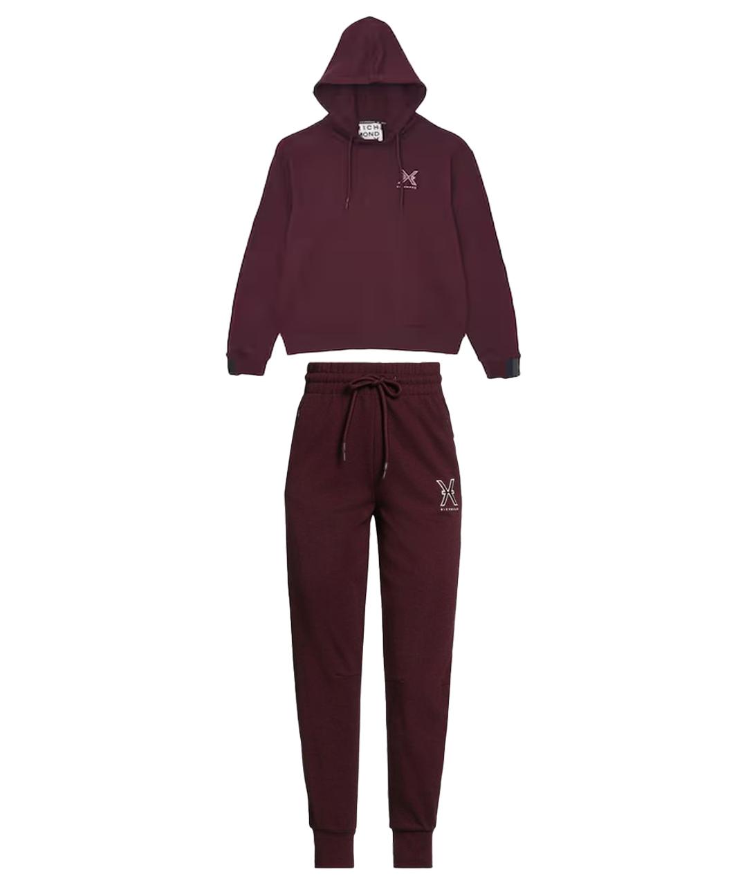 JOHN RICHMOND Бордовый хлопковый спортивный костюм, фото 1