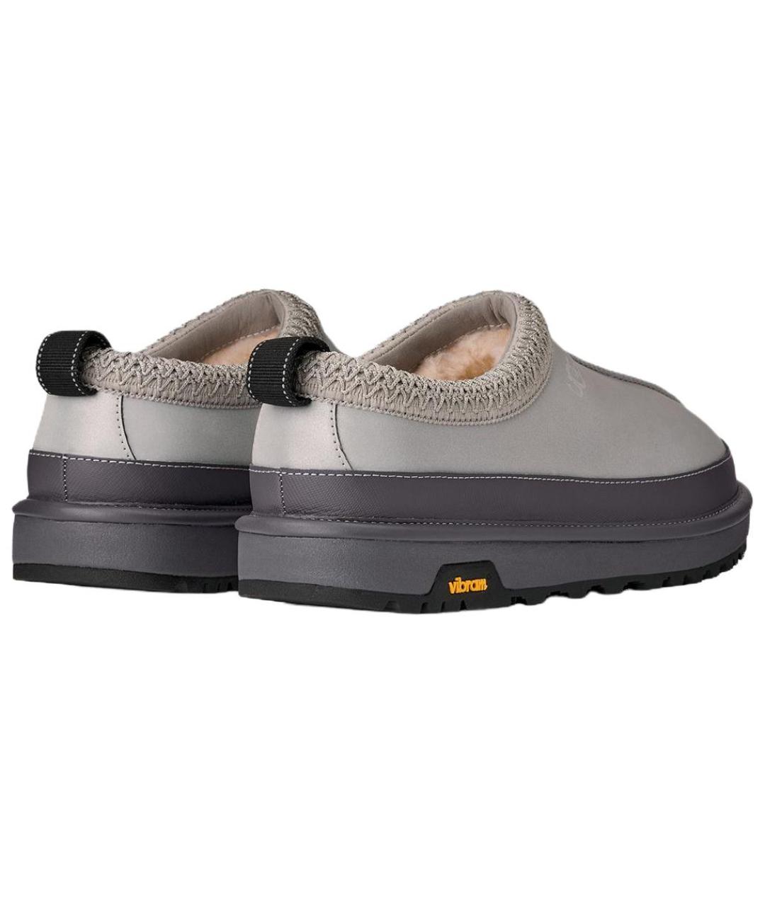 UGG AUSTRALIA Серебряные нубуковые низкие ботинки, фото 3