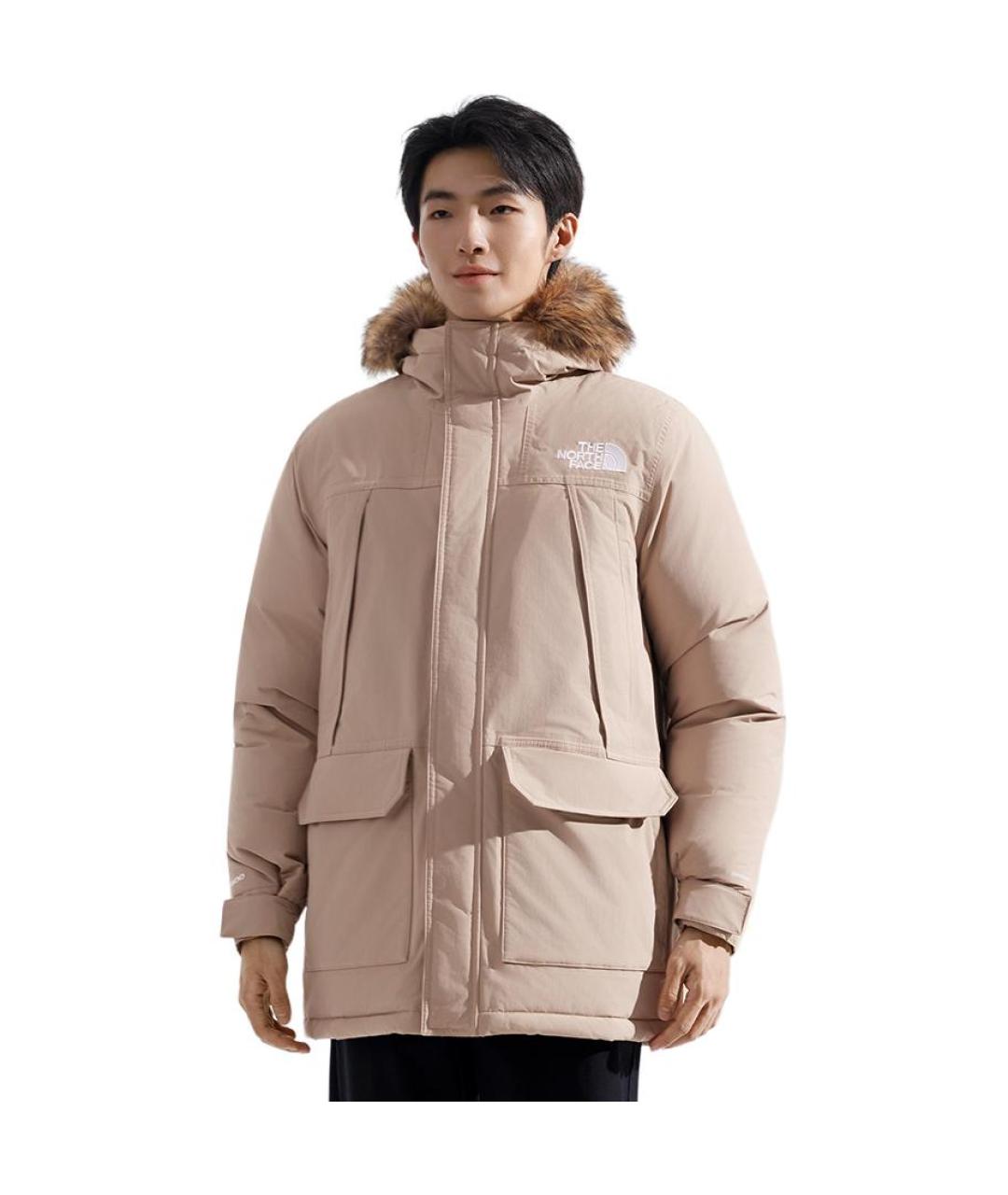 THE NORTH FACE Бежевый полиамидовый пуховик, фото 3