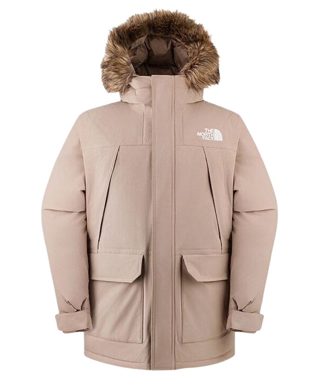 THE NORTH FACE Бежевый полиамидовый пуховик, фото 1