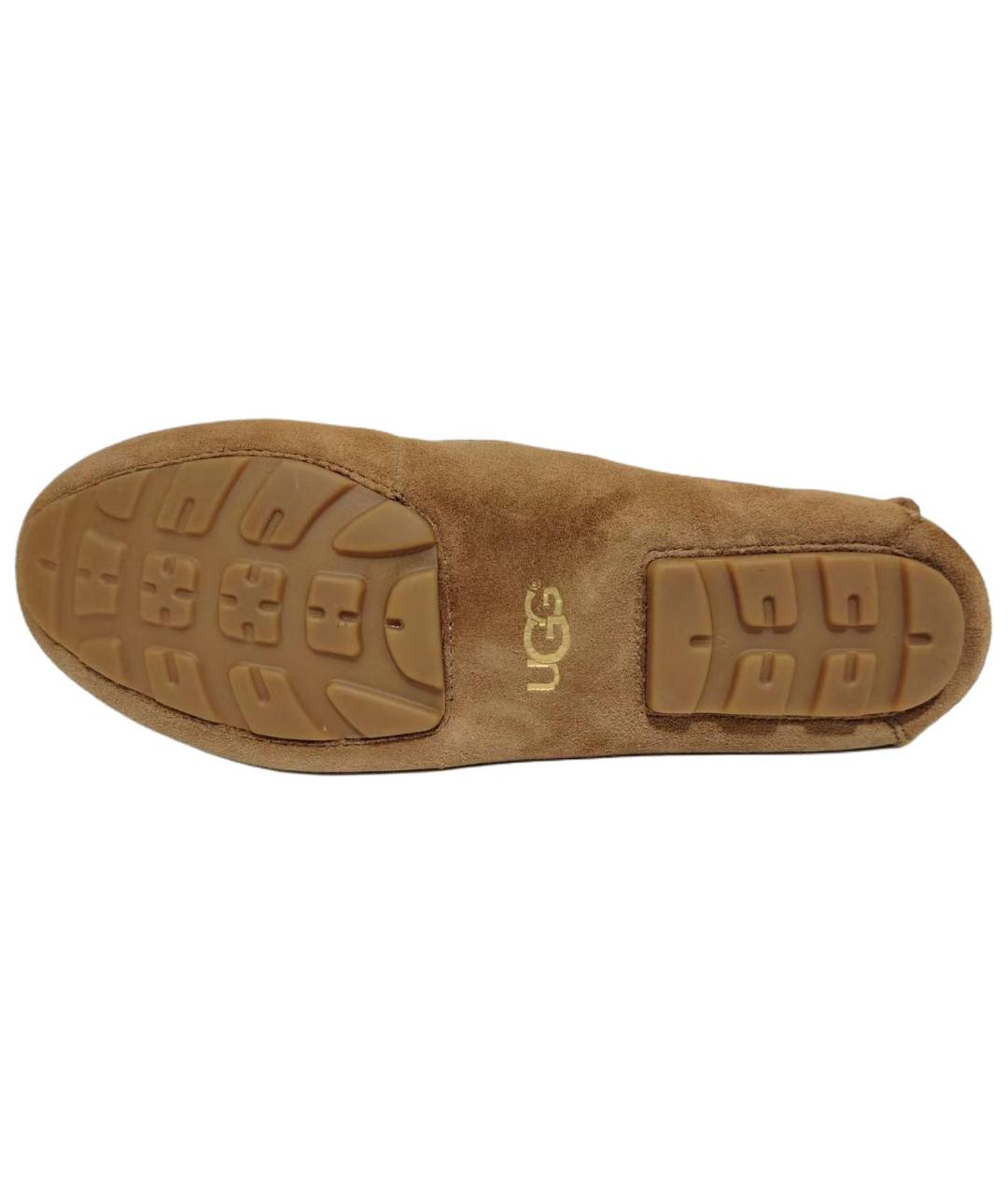 UGG AUSTRALIA Коричневые нубуковые лоферы, фото 5