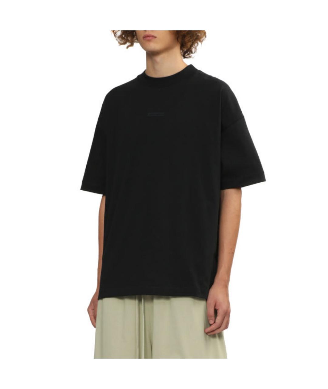 FEAR OF GOD ESSENTIALS Черная хлопковая футболка, фото 3