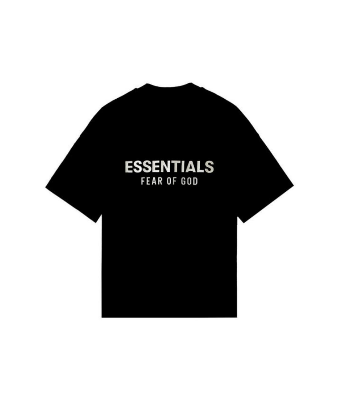 FEAR OF GOD ESSENTIALS Черная хлопковая футболка, фото 2