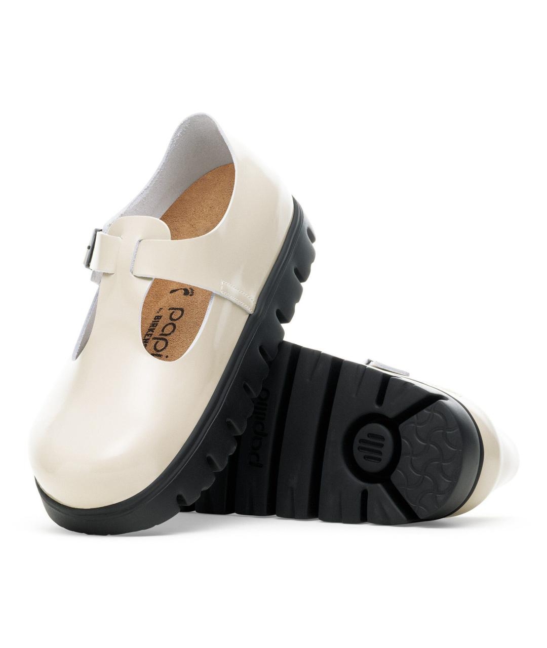 BIRKENSTOCK Белые кожаные туфли, фото 5