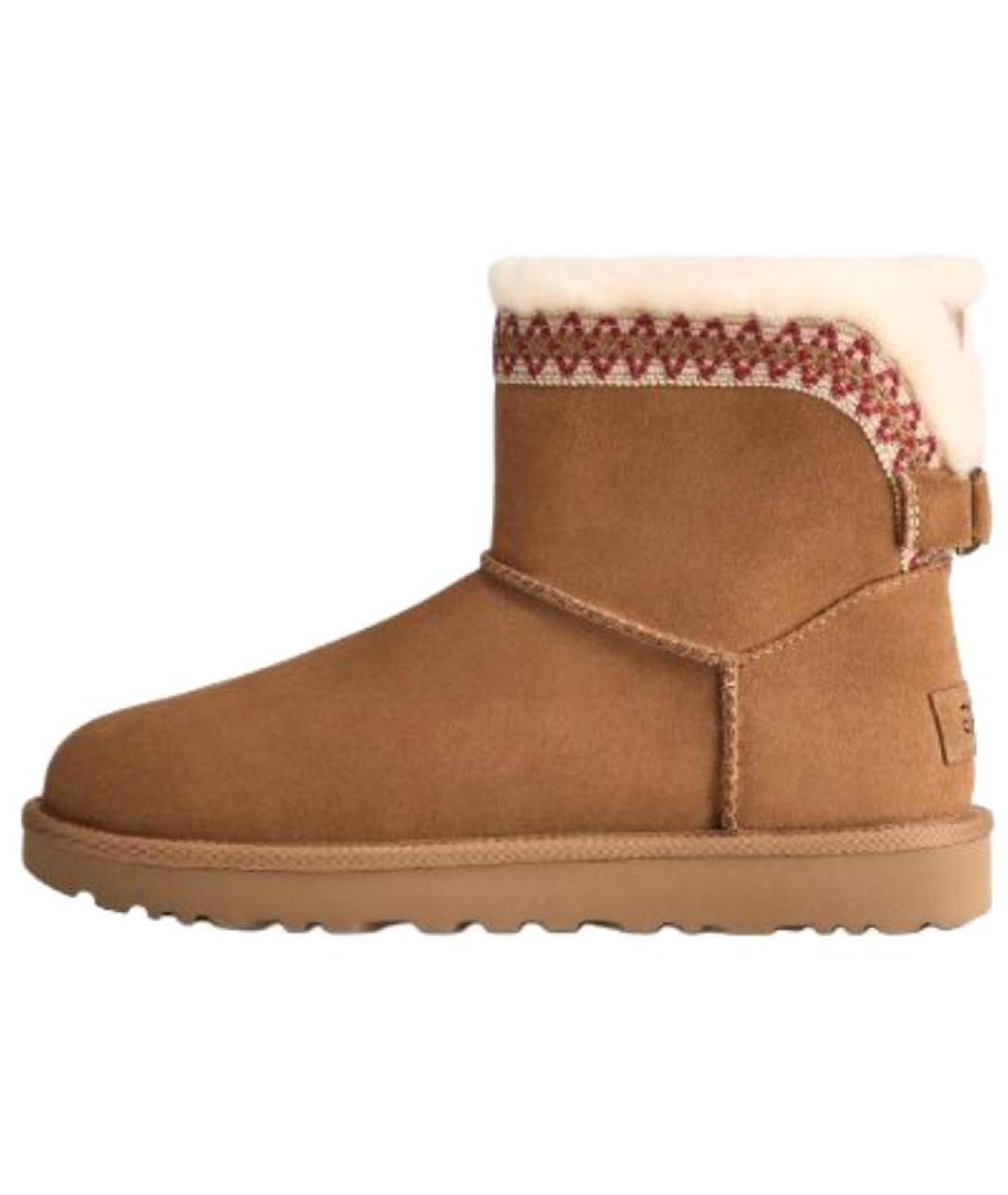 UGG AUSTRALIA Коричневые нубуковые ботинки, фото 5