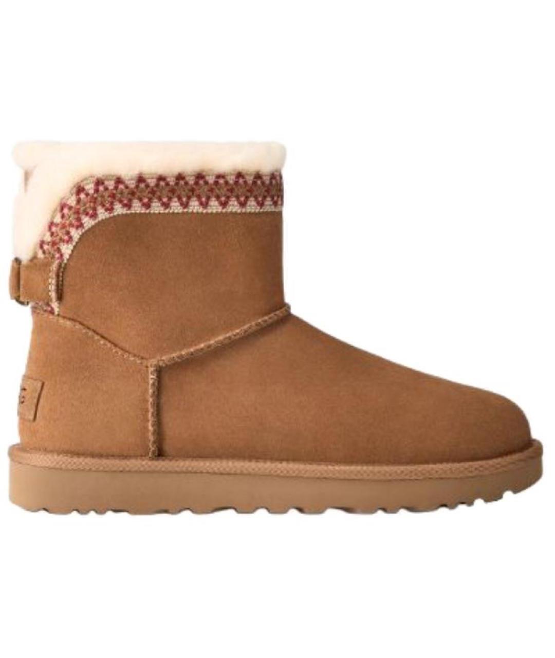 UGG AUSTRALIA Коричневые нубуковые ботинки, фото 1