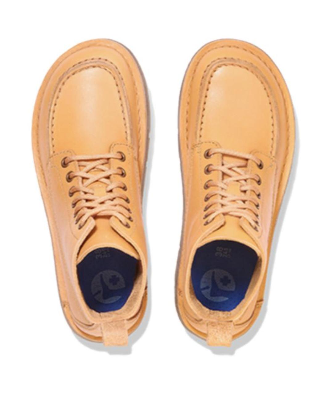 BIRKENSTOCK Бежевые кожаные полусапоги, фото 3