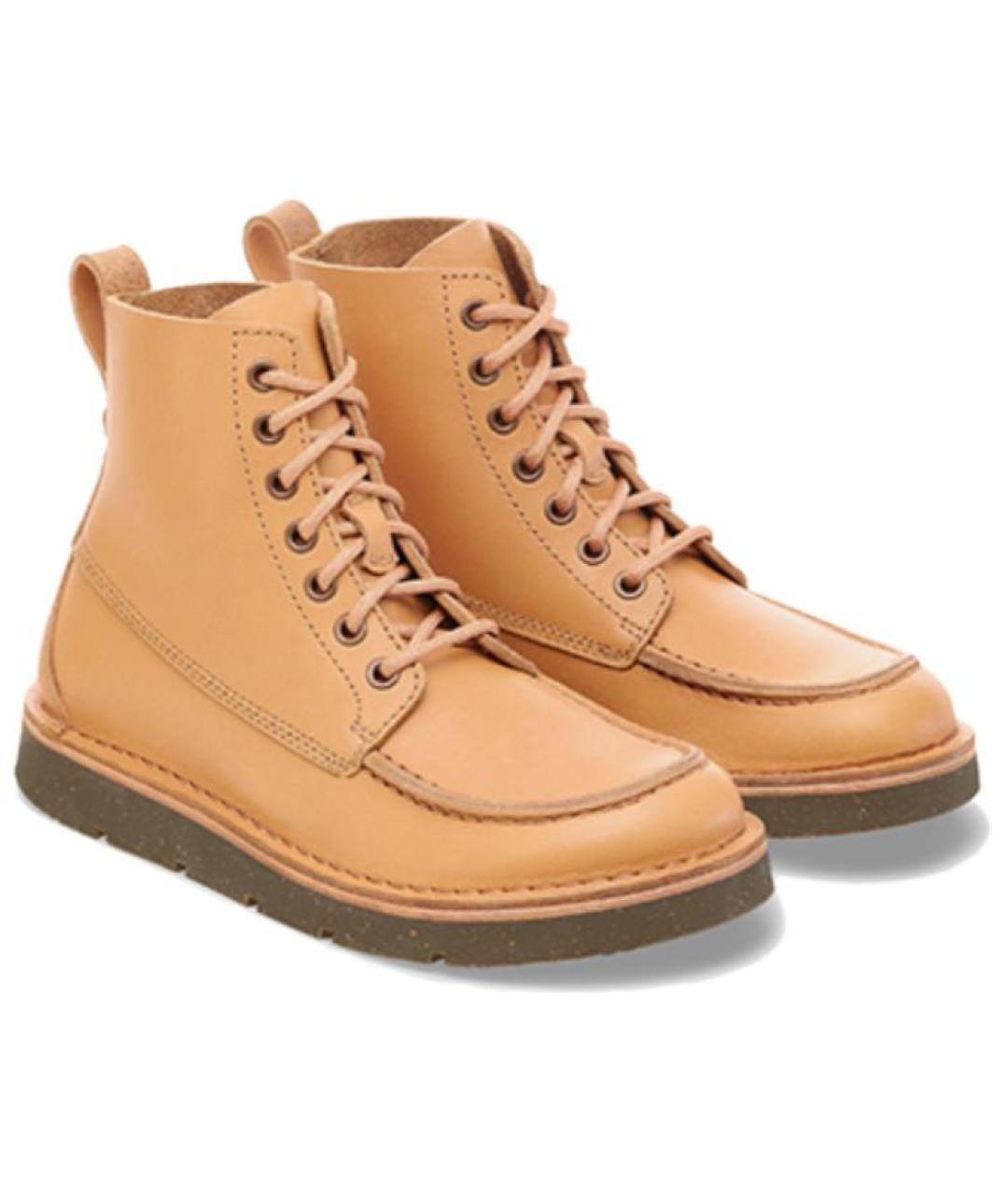 BIRKENSTOCK Бежевые кожаные полусапоги, фото 2