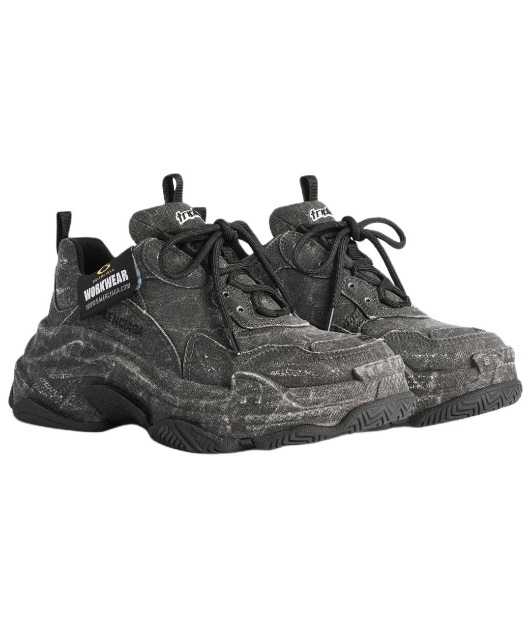 BALENCIAGA Черные высокие кроссовки / кеды, фото 3