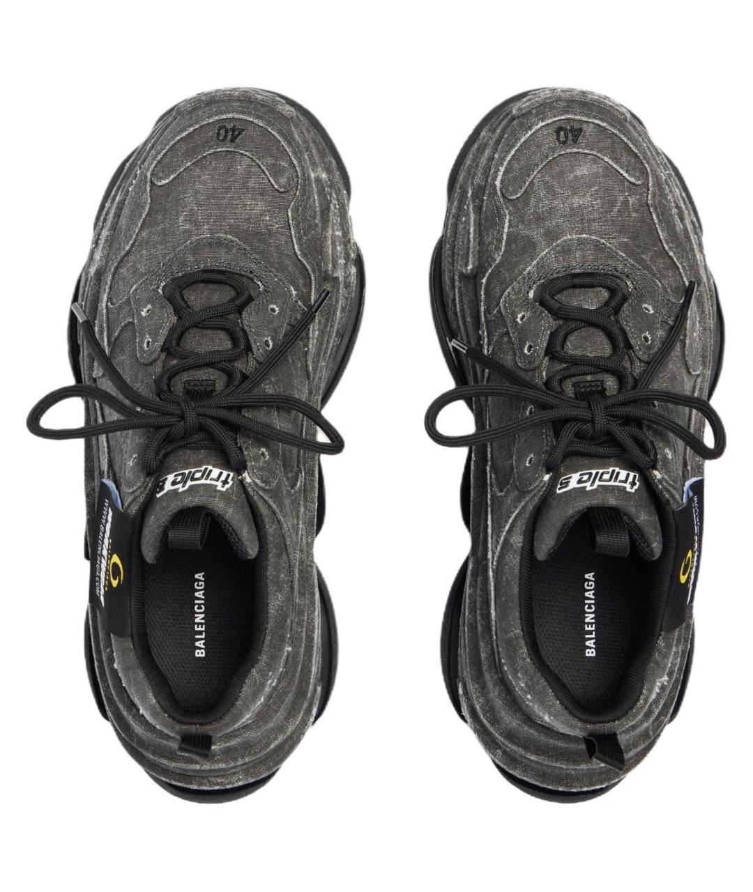 BALENCIAGA Черные высокие кроссовки / кеды, фото 5