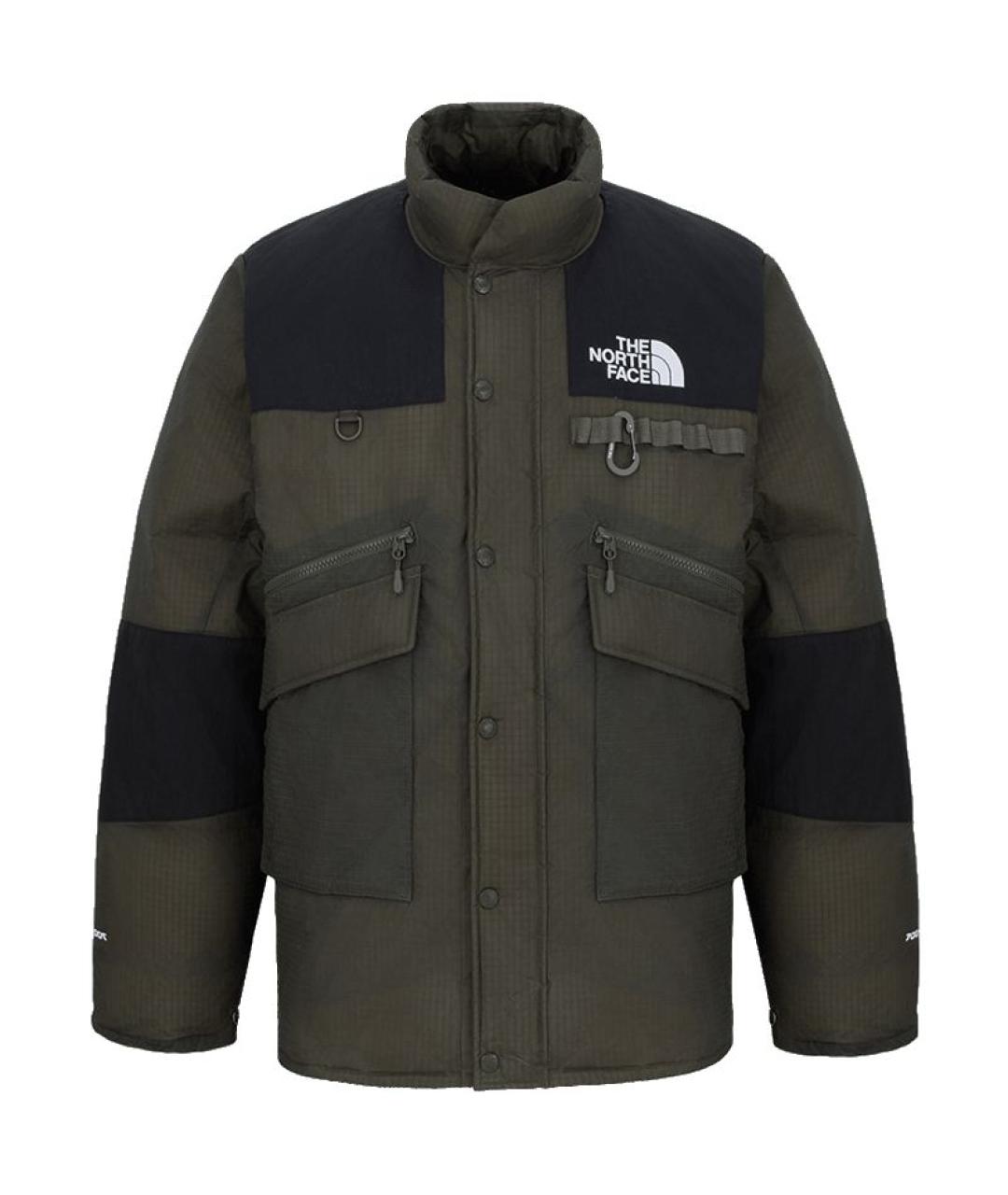 THE NORTH FACE Хаки полиамидовый пуховик, фото 1