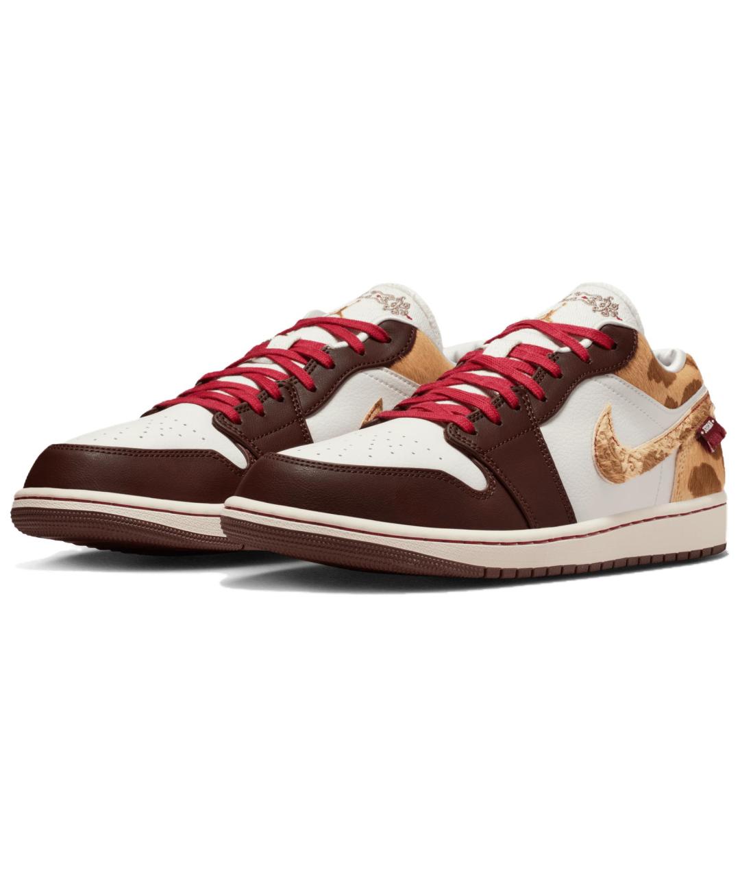 JORDAN Бежевые низкие кроссовки / кеды, фото 3