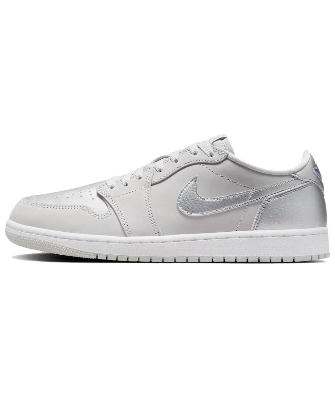 JORDAN Серые кожаные кеды, фото 2