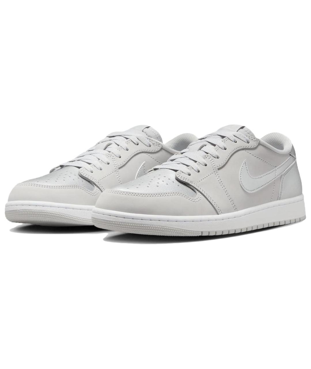 JORDAN Серые кожаные кеды, фото 3