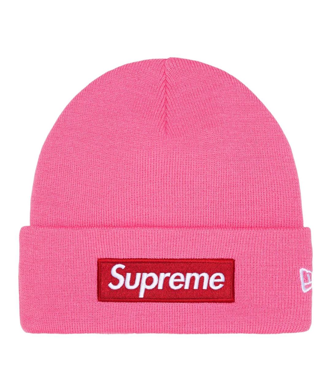 SUPREME Розовая шапка, фото 1