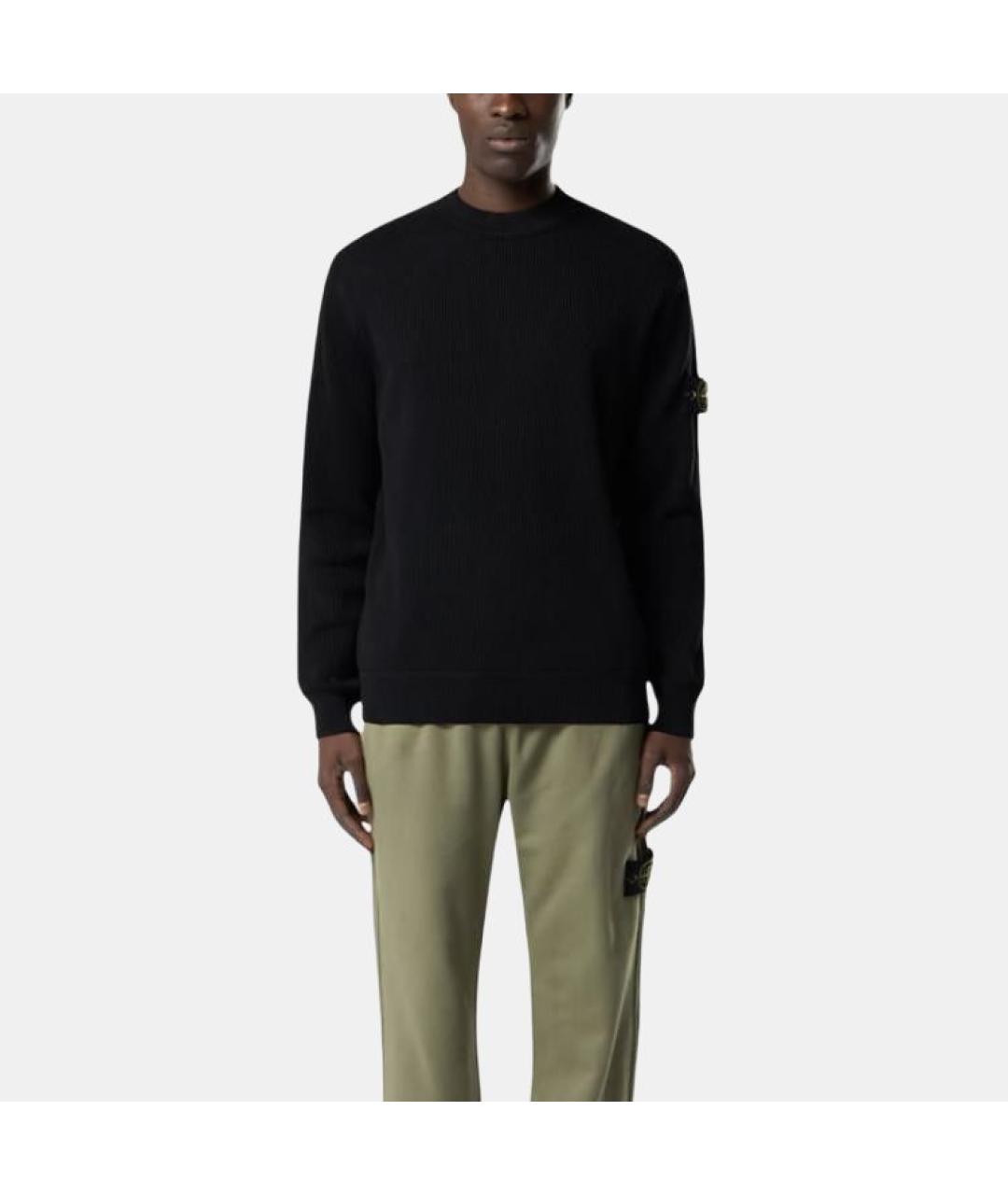STONE ISLAND Черный джемпер / свитер, фото 3