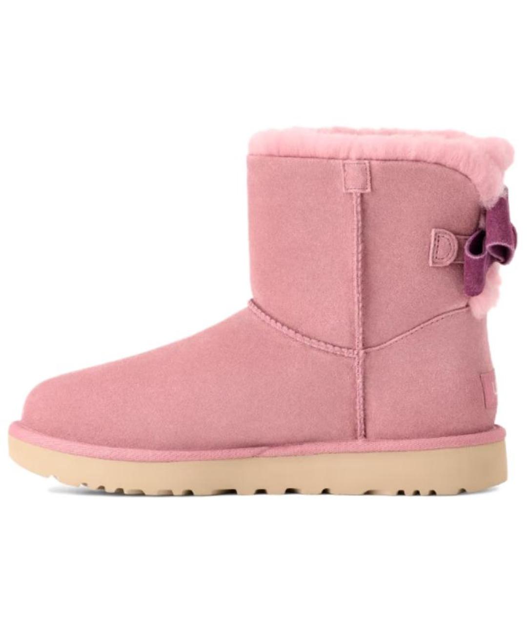 UGG AUSTRALIA Розовые кожаные ботинки, фото 5