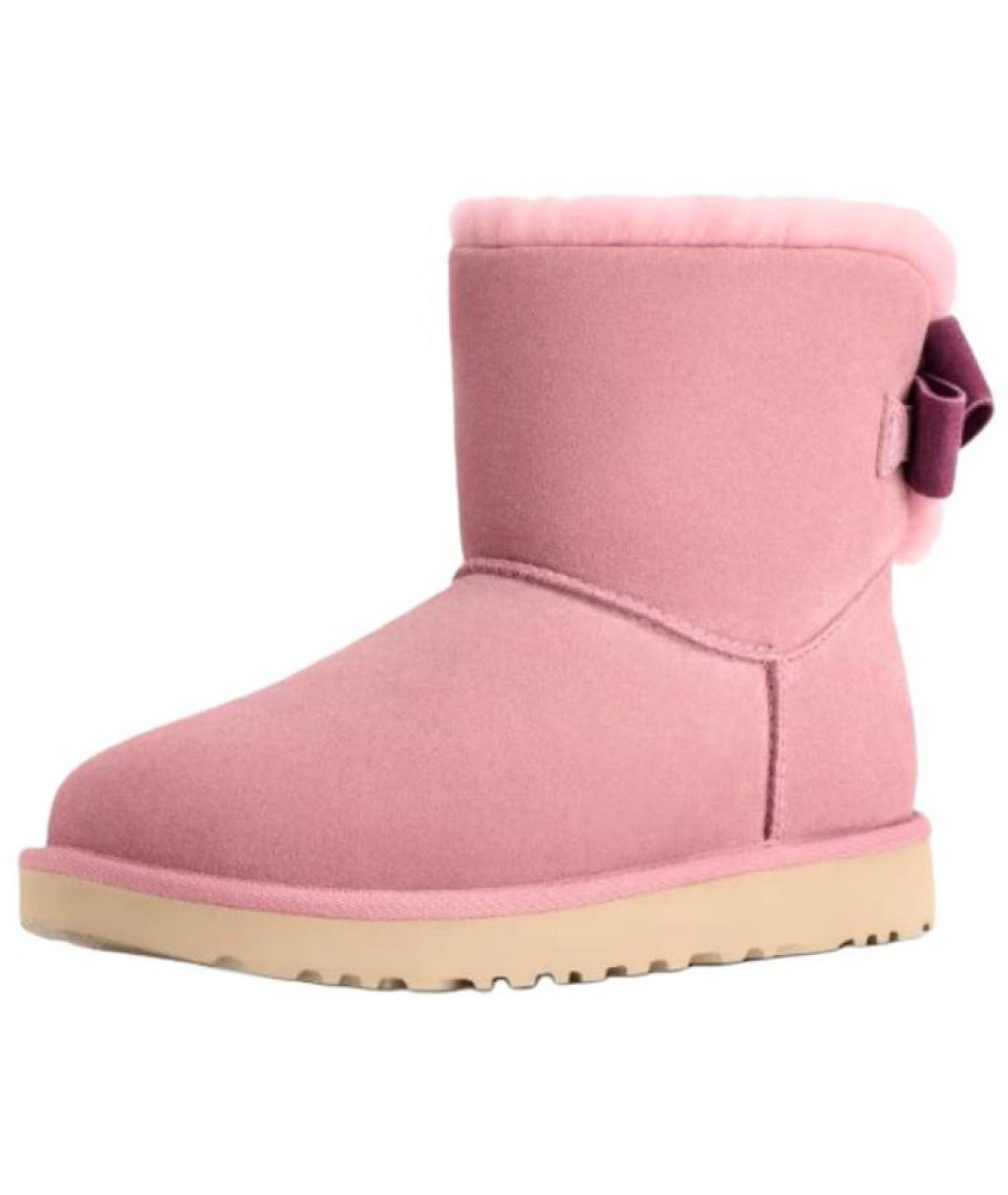 UGG AUSTRALIA Розовые кожаные ботинки, фото 2
