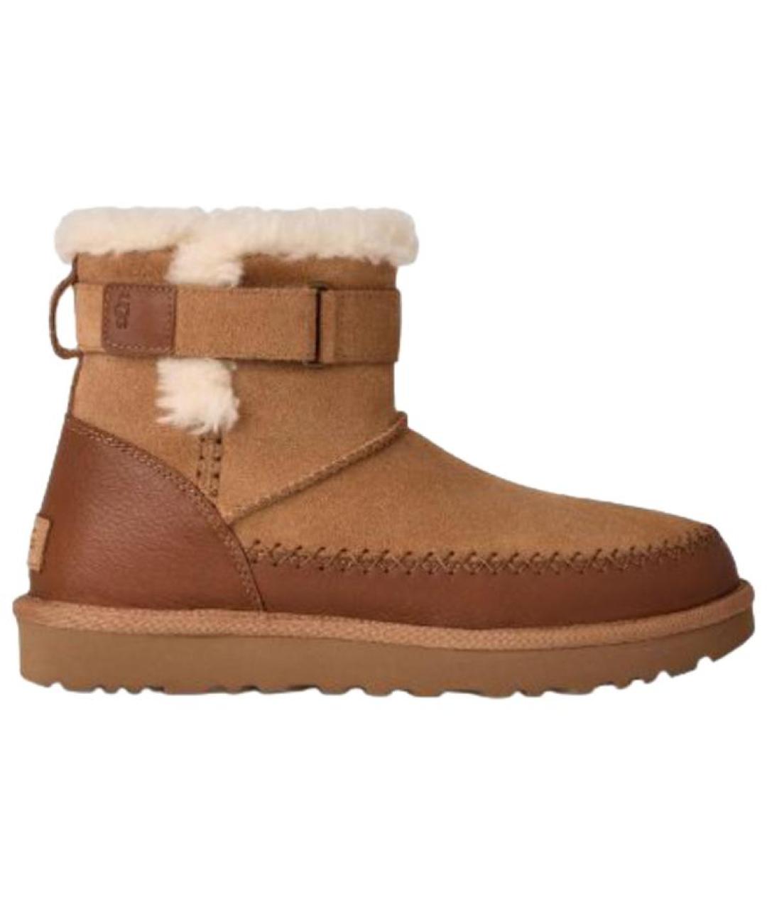 UGG AUSTRALIA Коричневые кожаные ботинки, фото 1