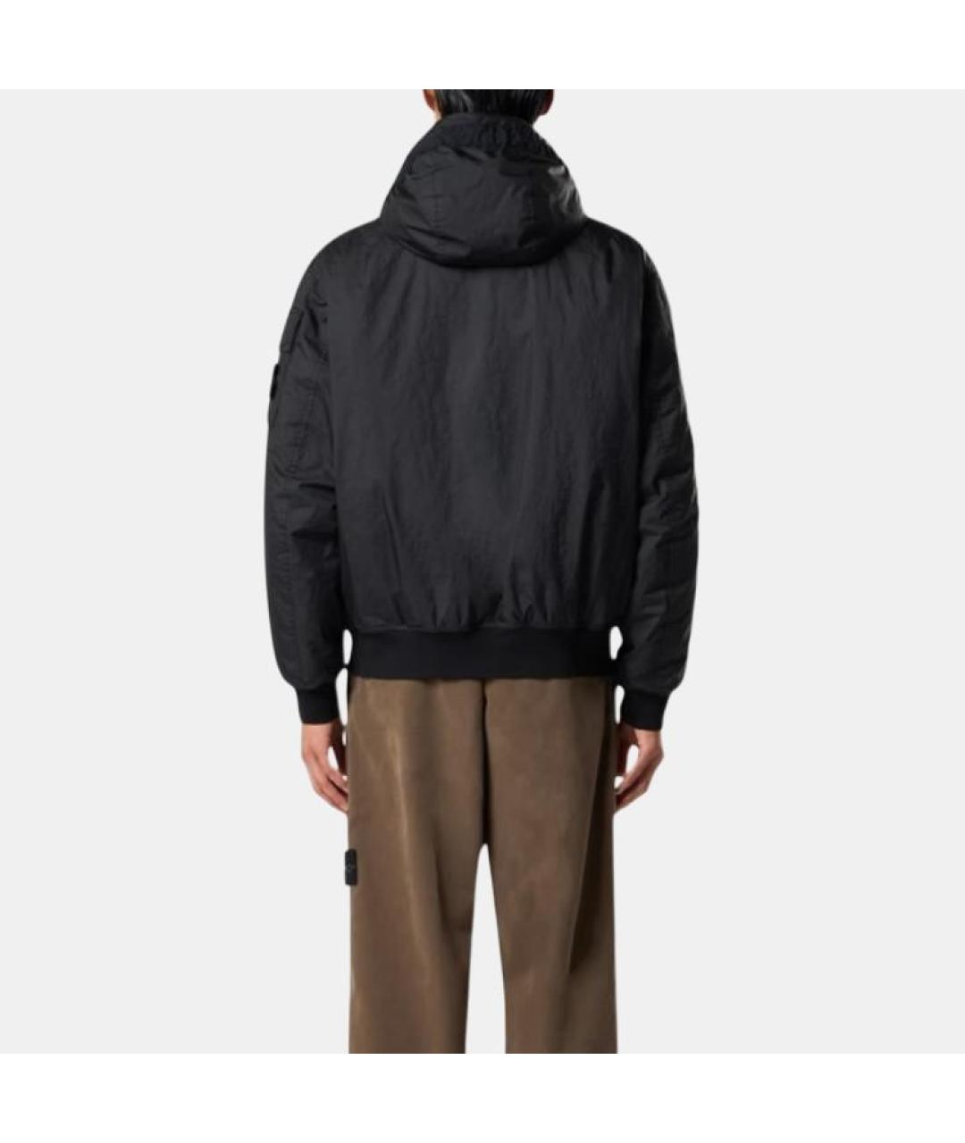 STONE ISLAND Черный пуховик, фото 4