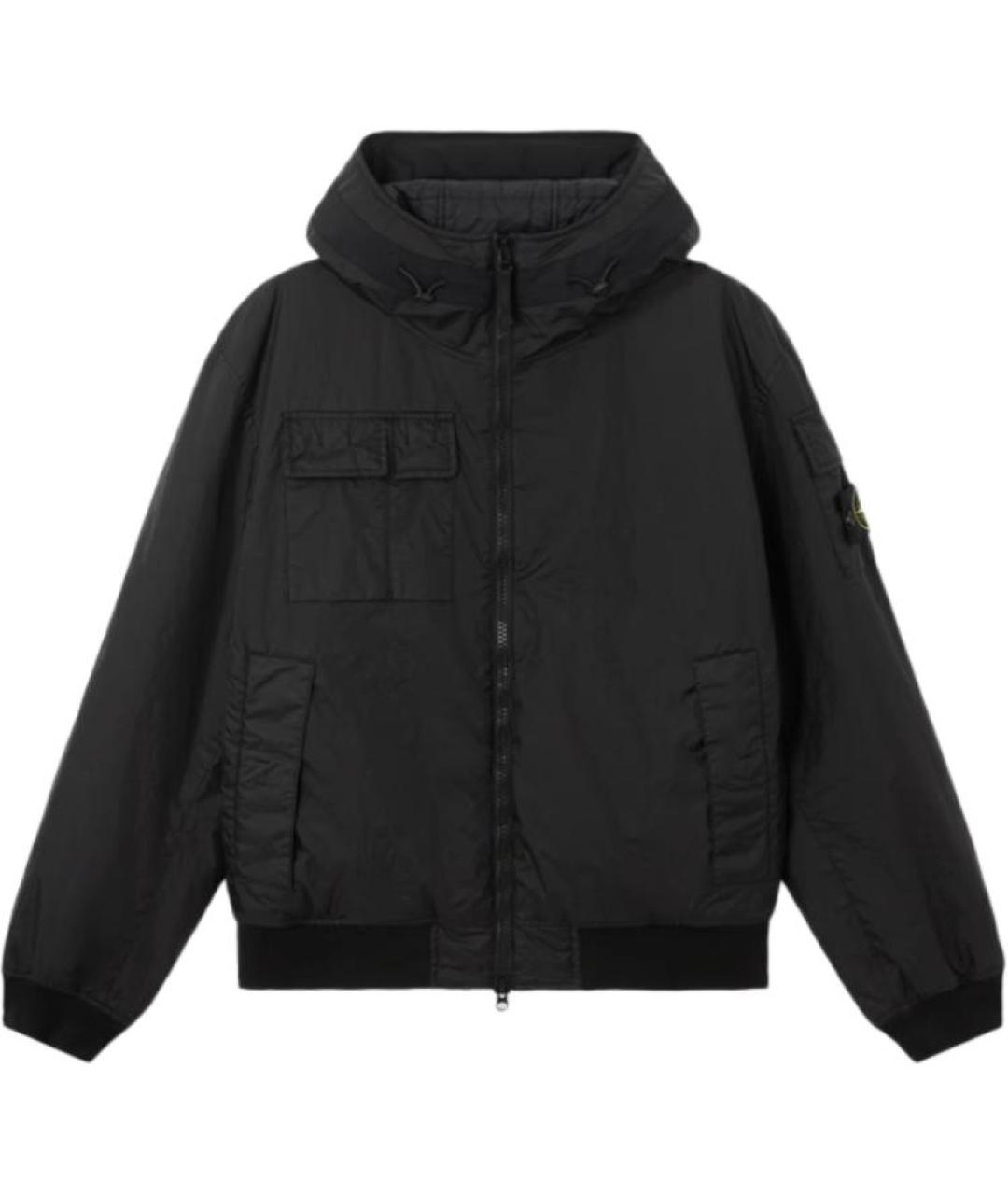 STONE ISLAND Черный пуховик, фото 1