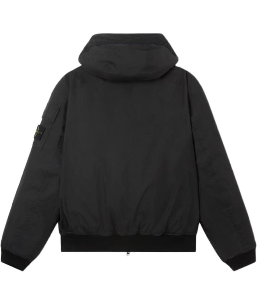 STONE ISLAND Черный пуховик, фото 2