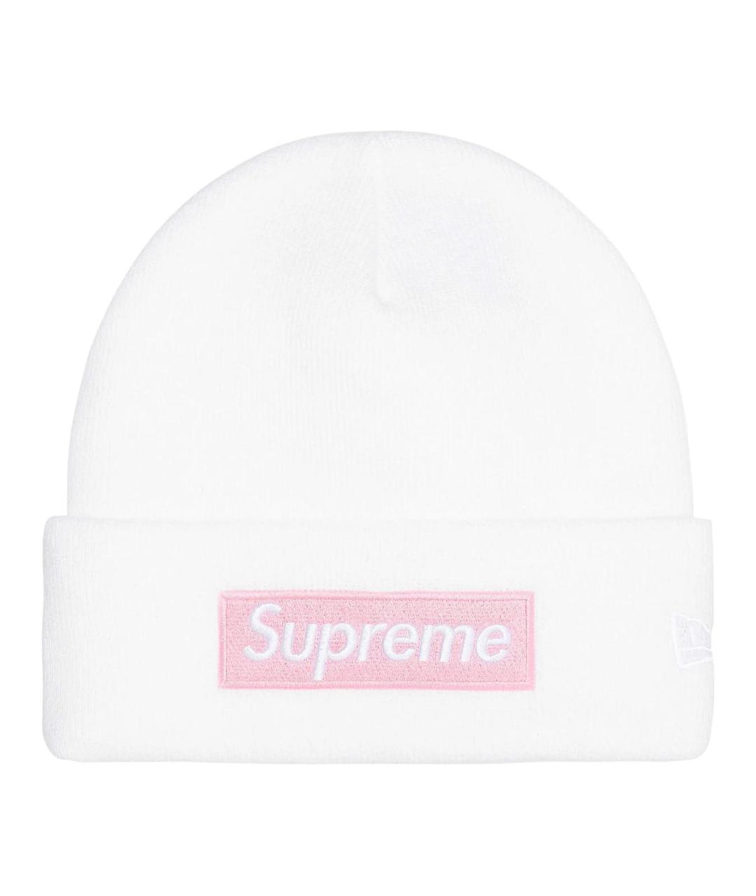 SUPREME Белая шапка, фото 1
