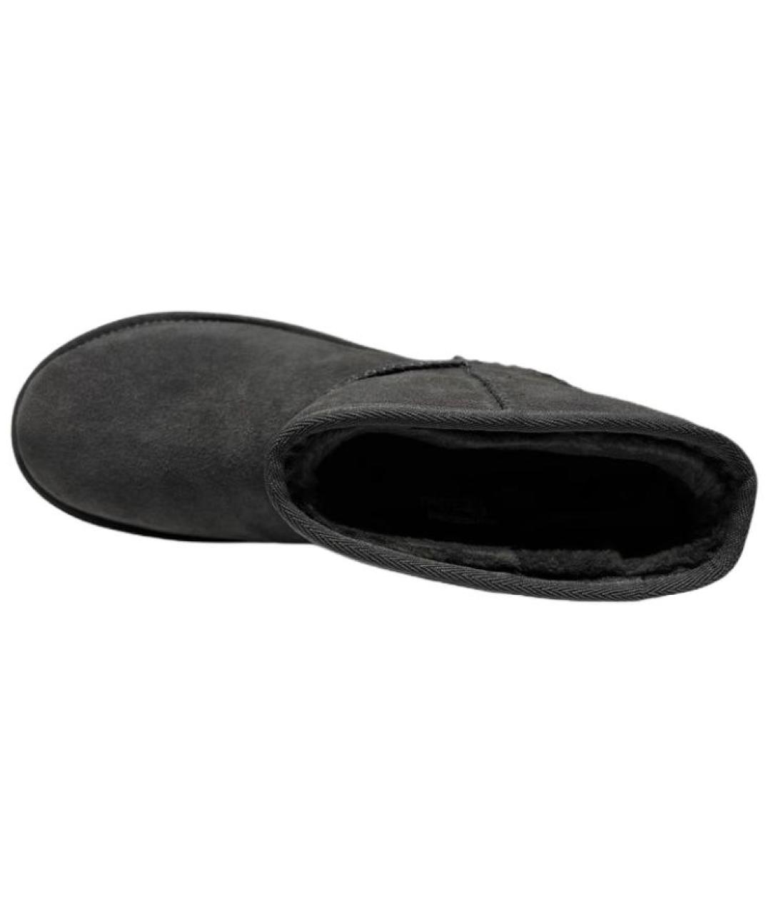 UGG AUSTRALIA Серые кожаные низкие ботинки, фото 5