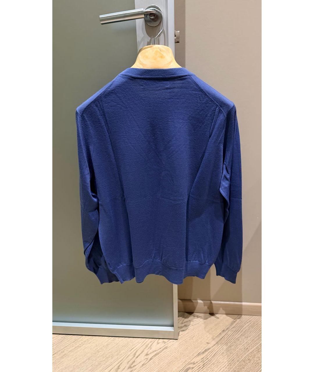 BRUNELLO CUCINELLI Синий хлопковый джемпер / свитер, фото 2