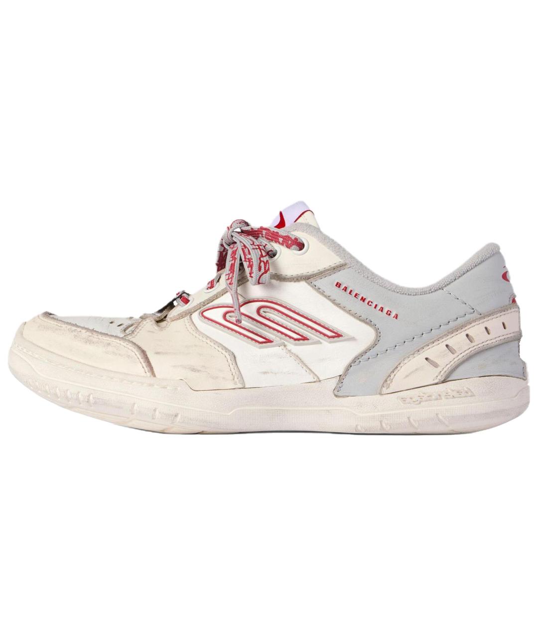 BALENCIAGA Бежевые кожаные кроссовки, фото 2