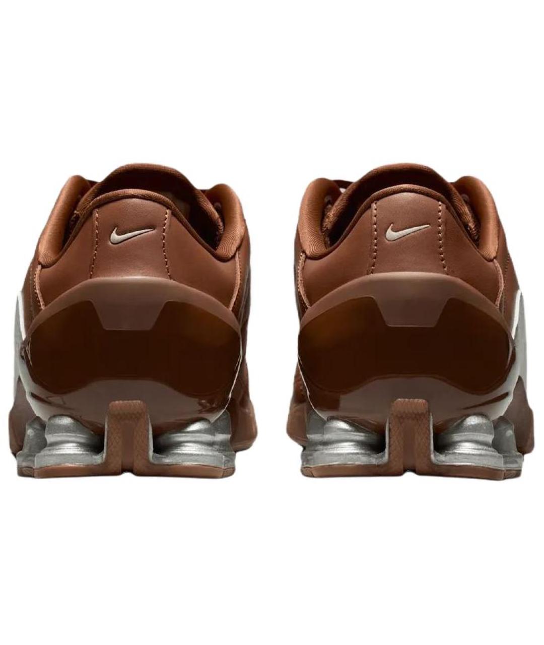 NIKE Коричневые кожаные кроссовки, фото 5