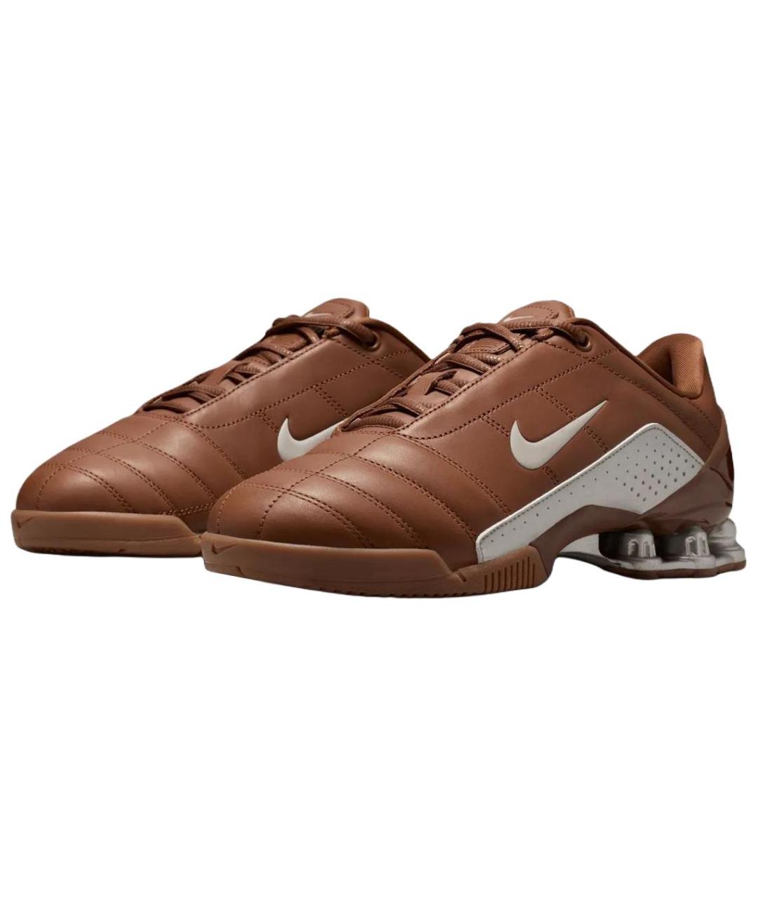 NIKE Коричневые кожаные кроссовки, фото 3